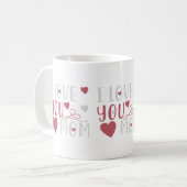 German Mom Pink Typography Dog Lover Coffee Mug コーヒーマグカップ (正面左)