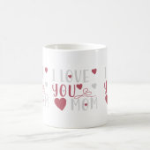 German Mom Pink Typography Dog Lover Coffee Mug コーヒーマグカップ (中央)