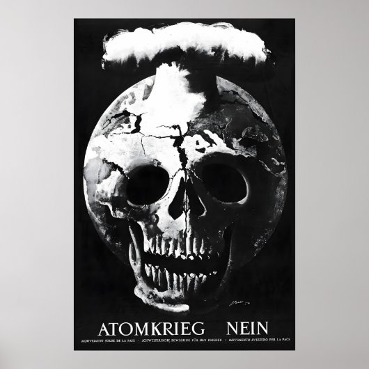 German Nuclear War - No Political Poster Peace ポスター (正面)