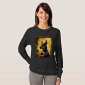 German Pinscher Painting Sunflower Flower Mom Wome Tシャツ (正面フル)