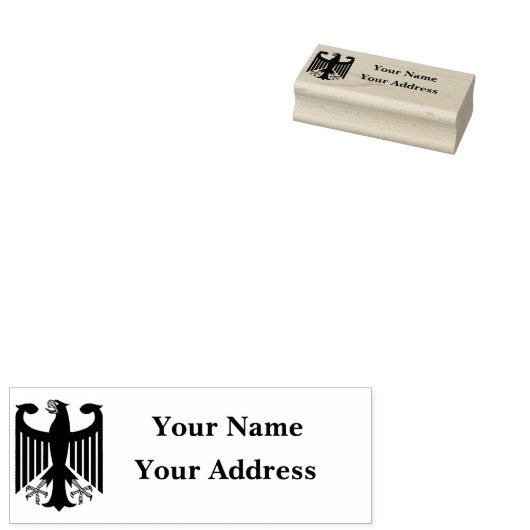 German Republic black eagle emblem address stamp ラバースタンプ (押印)