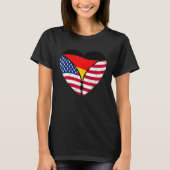 German Roots America Grown For Half Germany Americ Tシャツ (正面)