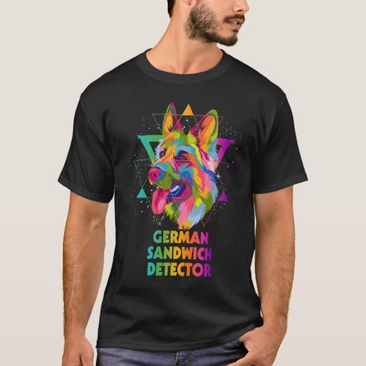 German Sandwich Detector  German Shepherd Humor Sh Tシャツ (正面)
