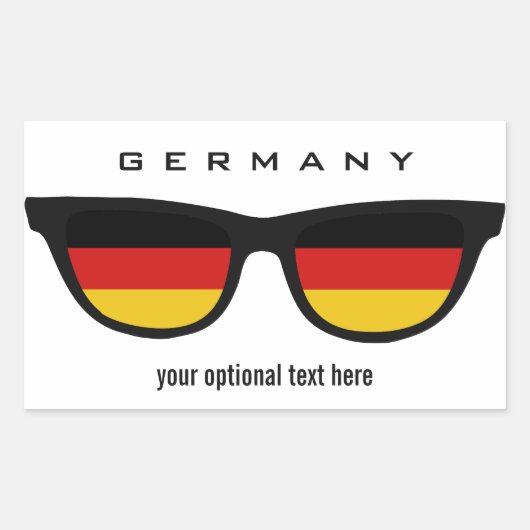 German Shadesのステッカスタムカー 長方形シール (正面)