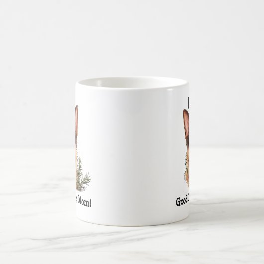 German Shepherd犬の名前の追加、写真の変更 コーヒーマグカップ (中央)