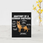 German Shepherd  カード (黄色い花)