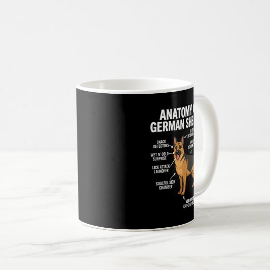 German Shepherd  コーヒーマグカップ (正面右)
