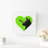 German Shepherd スクエア壁時計 (ホーム)