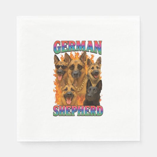 German Shepherd スタンダードランチョンナプキン (正面)