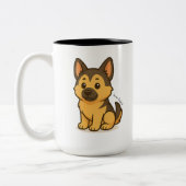German Shepherd ツートーンマグカップ (左)