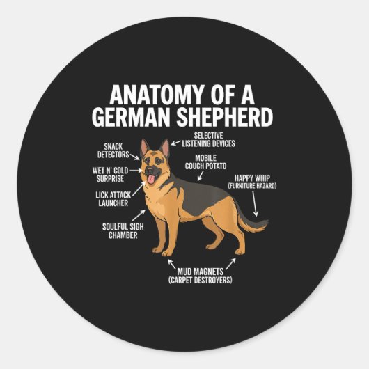 German Shepherd  ラウンドシール (正面)