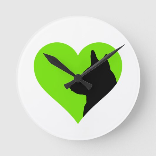 German Shepherd ラウンド壁時計 (正面)
