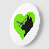 German Shepherd   ラージ壁時計 (傾斜)