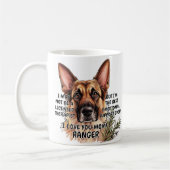 German Shepherd Add Dog's Name, Change文字 コーヒーマグカップ (左)