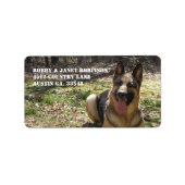 German Shepherd Addressスタンプ ラベル (正面)