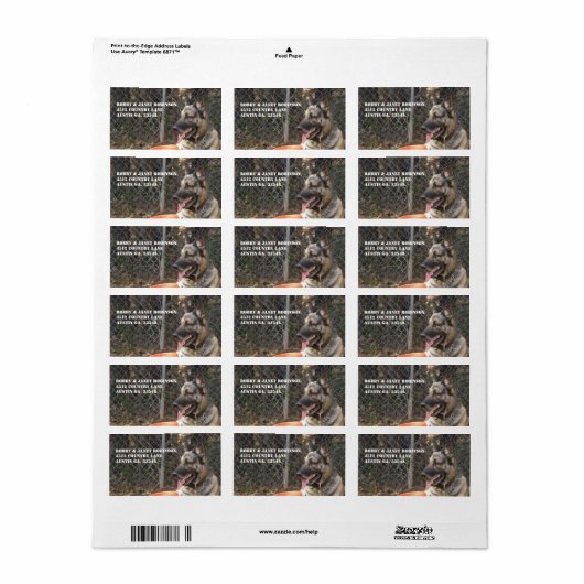 German Shepherd Addressスタンプ ラベル (フルシート)