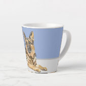 German Shepherd, Alsatian カフェラテマグ (右アングル)