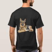 German Shepherd, Alsatian Tシャツ (裏面)