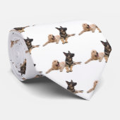 german shepherd and golden retriever ネクタイ (ロール)