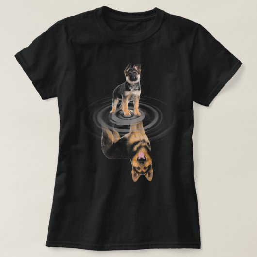 GERMAN SHEPHERD Baby Reflection Mirror GERMAN SHEP Tシャツ (デザイン正面)