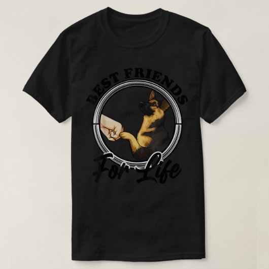 German Shepherd Best Friends Funny German Shepherd Tシャツ (デザイン正面)