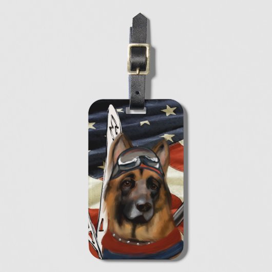 GERMAN SHEPHERD BIATHLON  ラゲッジタグ (正面縦)