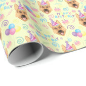 German Shepherd Birthday Gift Wrapping Paper  ラッピングペーパー (ロールコーナー)