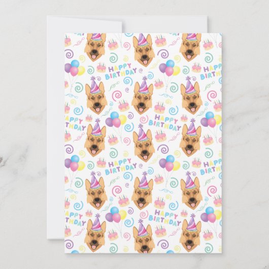 German Shepherd Birthday Invitation  招待状 (裏面)