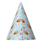 German Shepherd Birthday Party Hat Blue パーティーハット (裏面)