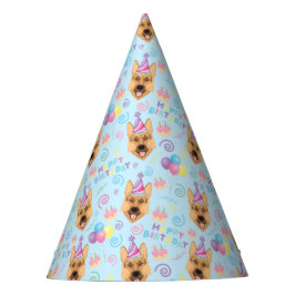 German Shepherd Birthday Party Hat Blue パーティーハット