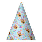 German Shepherd Birthday Party Hat Blue パーティーハット (左)