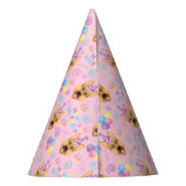 German Shepherd Birthday Party Hat Pink パーティーハット (裏面)