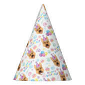 German Shepherd Birthday Party Hat White パーティーハット (左)