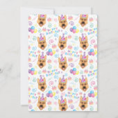 German Shepherd Birthday Party Invitation White 招待状 (裏面)