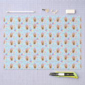 German Shepherd Birthday Tissue Paper in Blue 薄葉紙 (クラフト)