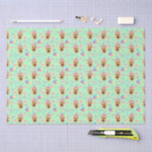 German Shepherd Birthday Tissue Paper in Green 薄葉紙 (クラフト)