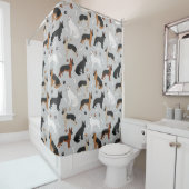 German Shepherd Bones and Paws シャワーカーテン (インサイチュ)