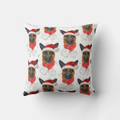 German Shepherd Breed Dog Pattern Stars Christmas クッション (裏面)