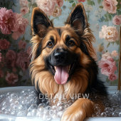 German Shepherd Bubble Bath Bliss キャンバスプリント