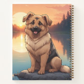 German Shepherd by Lake ノートブック (裏面)