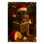 German Shepherd 'Cheese Tax' Christmas card (正面)