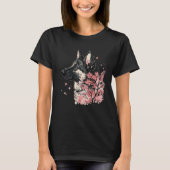 German Shepherd Cherry Blossom Dog Breed Japanese  Tシャツ (正面)