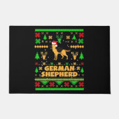 German Shepherd Christmas ドアマット (正面)