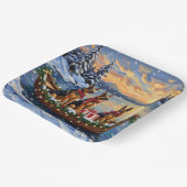 German Shepherd Christmas Boat Holiday ペーパープレート (傾斜あり)