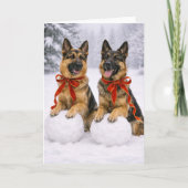 German Shepherd Christmas Card カード (正面)