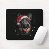 German Shepherd Christmas Funny Santa Hat Dog Xmas マウスパッド (マウス)
