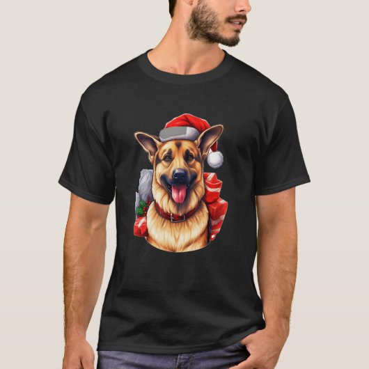 German Shepherd Christmas German Shepherd Owners Tシャツ (正面)