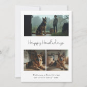 German Shepherd Christmas Happy Howlidaysの写真 シーズンカード (正面)