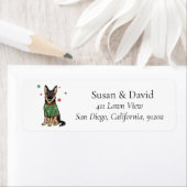 German Shepherd Christmas Pet Dog ラベル (インサイチュ)