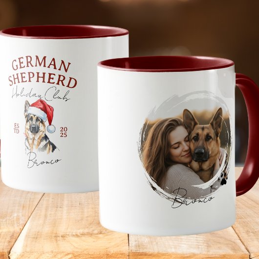 German Shepherd Christmas Photo マグカップ